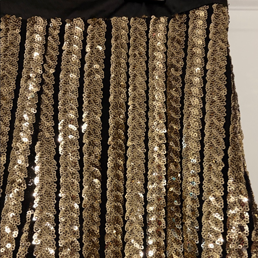 Missguided Black and Gold Sequin Pants - Picture 2 of 5